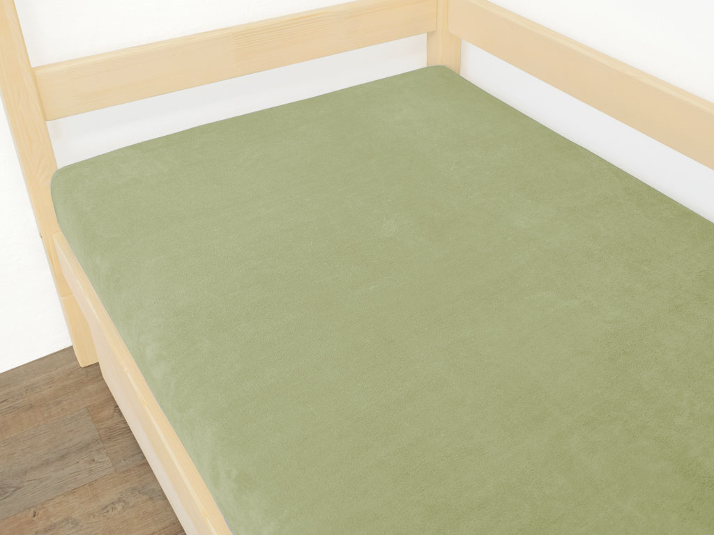 Levně Benlemi Jednolůžkové prostěradlo z mikroplyše Zvolte barvu: Zelená, Zvolte rozměr: 120 x 160 cm