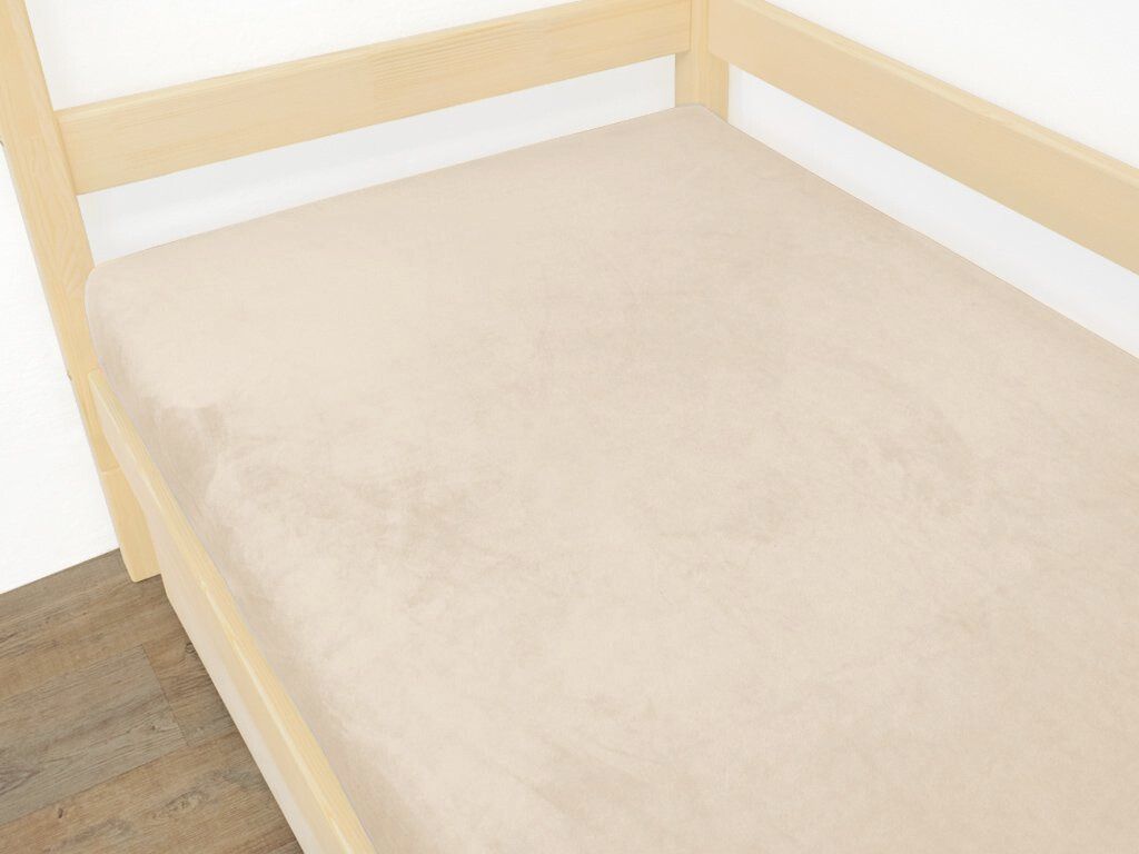 Levně Benlemi Jednolůžkové prostěradlo z mikroplyše Zvolte barvu: Béžová, Zvolte rozměr: 120 x 160 cm