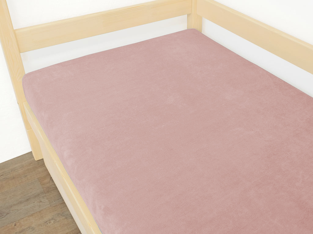 Levně Benlemi Jednolůžkové prostěradlo z mikroplyše Zvolte barvu: Starorůžová, Zvolte rozměr: 120 x 160 cm