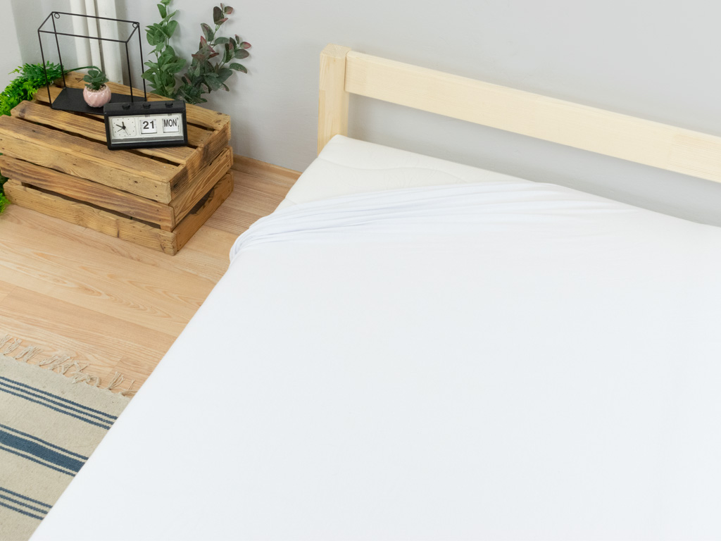 Levně Benlemi Dvoulůžkové prostěradlo JERSEY z bavlny Zvolte barvu: Bílá, Zvolte rozměr: 160 x 200 cm