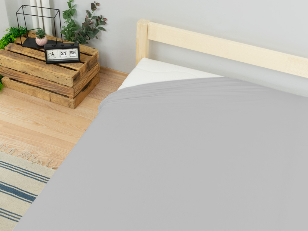 Benlemi Dvoulůžkové prostěradlo z bavlny Zvolte barvu: Šedá, Rozměr: 180 x 200 cm