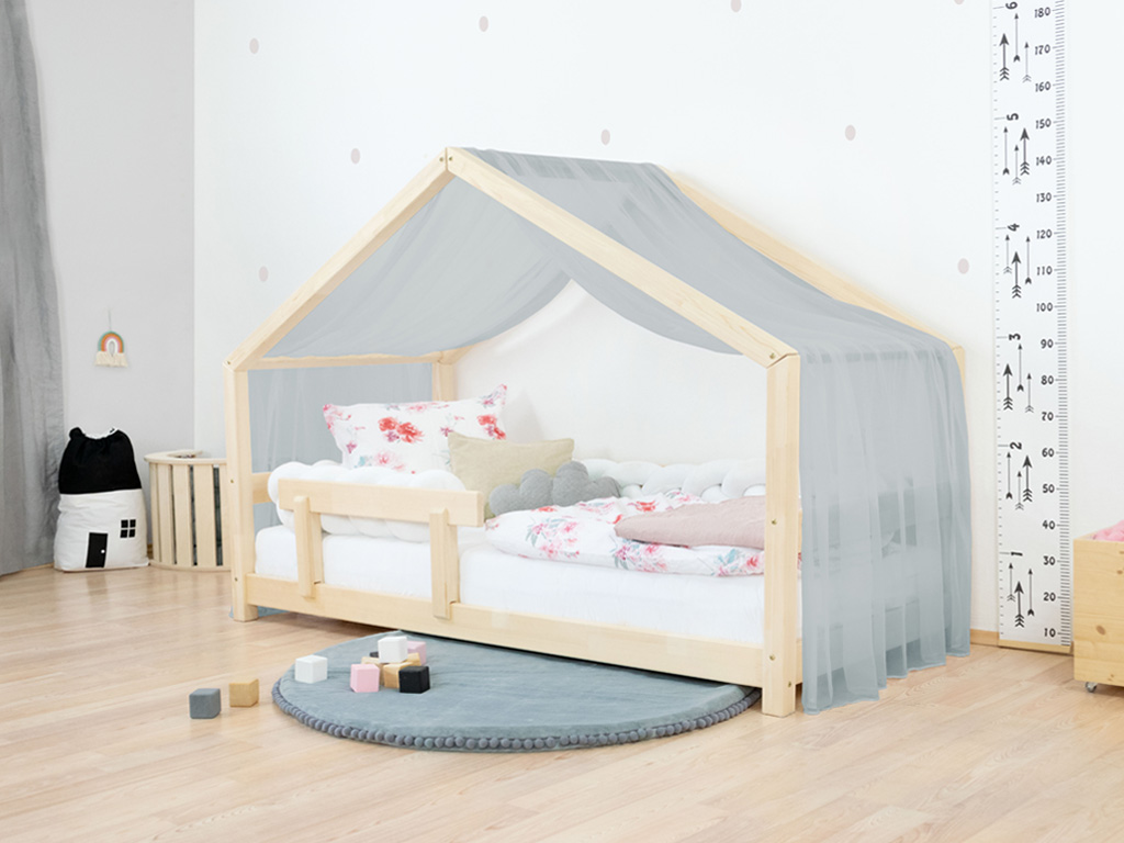 Benlemi Lehká šifónová stříška na domečkové postele Lucky, Sidy Zvolte barvu: Šedá