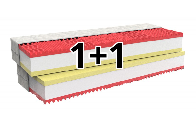 Levně 1+1 Ortopedická matrace MEMORY COMFORT s paměťovou pěnou Zvolte rozměr: 100 x 200 cm