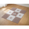 Hrací pěnové puzzle do dětského pokoje 9 dílů HNĚDÉ TLAPKY