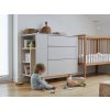 Dětská komoda se třemi šuplíky a otevřeným regálem BASIC kašmírová