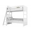 Bílá dětská patrová postel SIMONE se žebříkem a policí 90x200 cm (Zvolte šuplík Úložný šuplík)