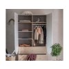 Vysoká šatní skříň s policemi, šatní tyčí a šuplíkem BLOOM