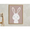 Obraz na stěnu KRÁLÍK do dětského pokoje BÉŽOVÝ