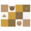 Pěnová podlaha puzzle 12 dílů HNĚDÁ