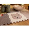 Pěnová podlaha puzzle 12 dílů HNĚDÁ