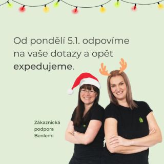 Užíváme si svátky s rodinou jako vy. 👨‍👩‍👧‍👦 Jezdíme na saních 🛷 a budeme offline. ⛄️ Od 5.1. opět odpovíme na všechny...